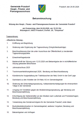 Bekanntmachung HaFPA